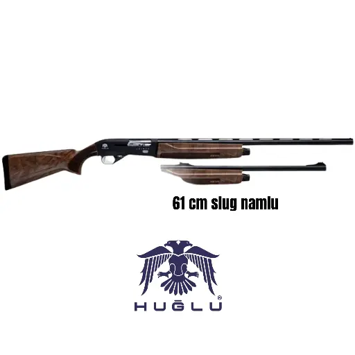 Huğlu Veyron Combo Slug Ahşap Yarı Otomatik Av Tüfeği 