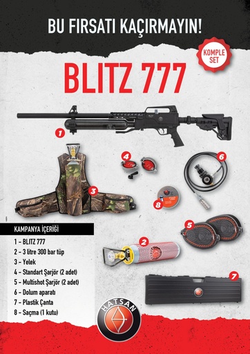 Hatsan BLITZ 777 Full Set Tam Otomatik PCP
